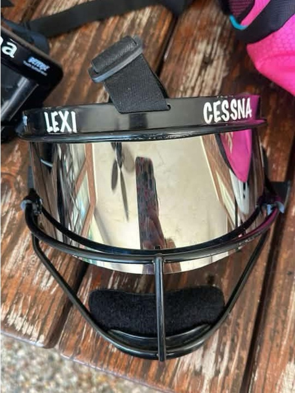Black Kids Face Guard Visor with Mirrored Shield - Personalized Option